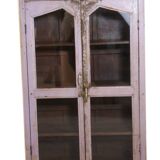 Antique Burmese teak display cabinet