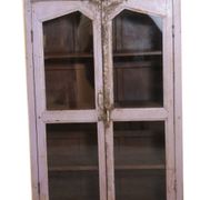Armoire vitrée ancienne en teck birman