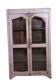 Antique glass-fronted cabinet in Burmese teak