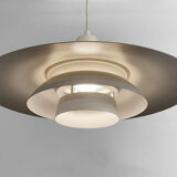 Large layered pendant light by David Mogensen for Superlight. Denmark 1970s