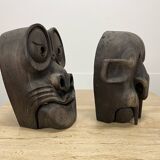 Pair of Asian theater masks