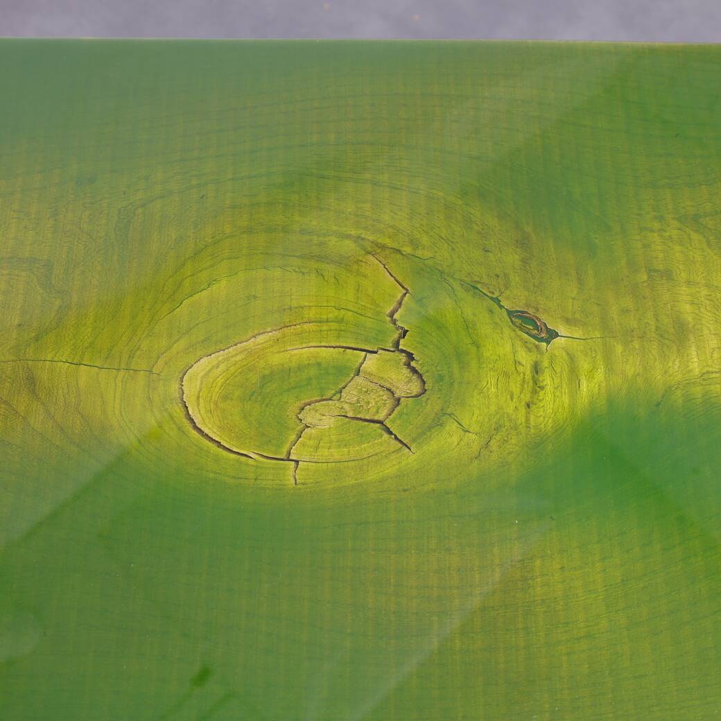 Unique Handmade Green Epoxy Fusion Bench, 1990s