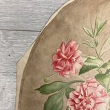 Watercolor with vintage double-sided rose bouquets