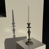 Large antique silver-plated candlestick H29 D10.5