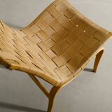 Swedish Sculptural Mid Century Wooden Armchair by Bruno Mathsson, 1960s