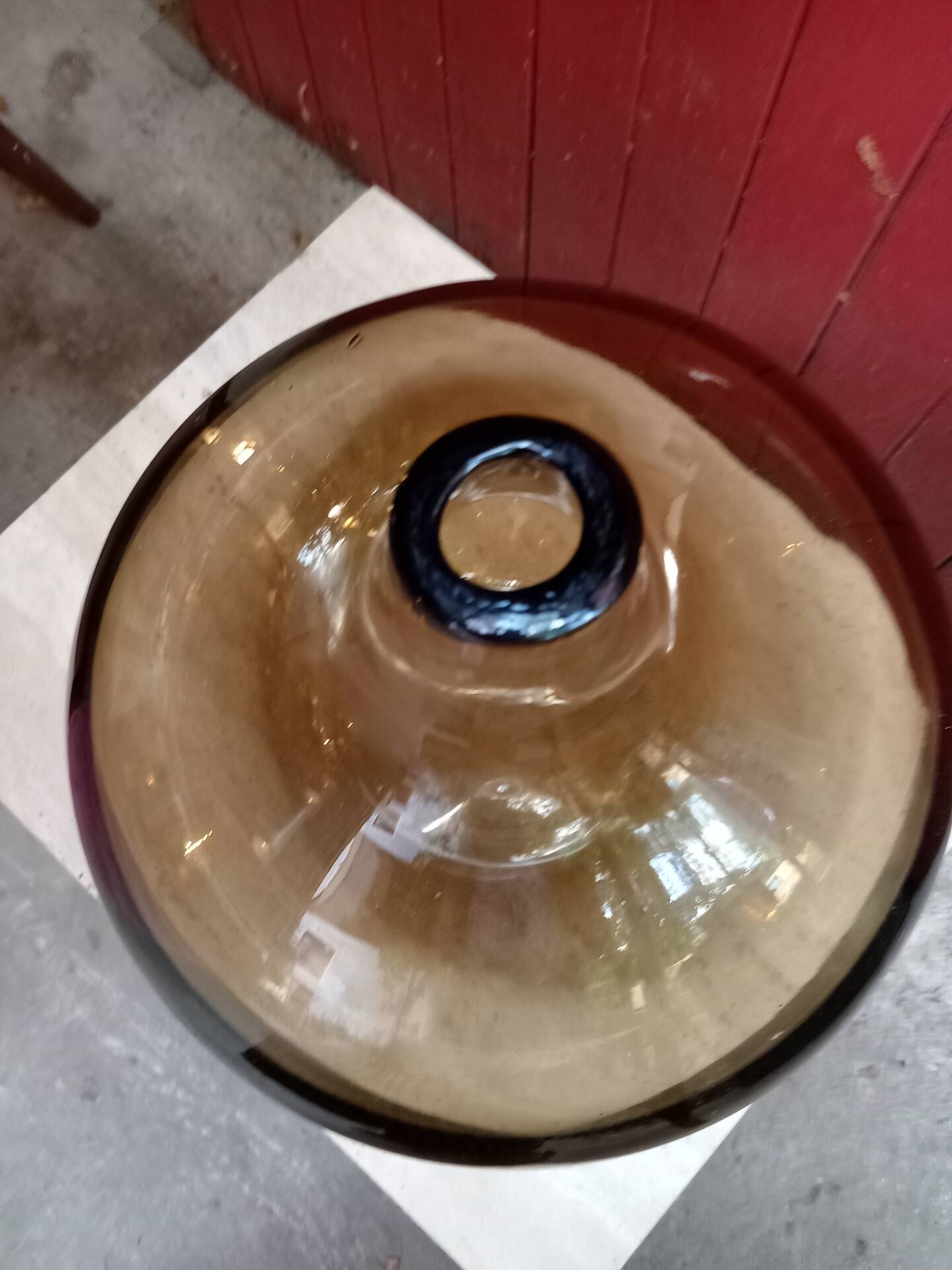 Smoked glass vase