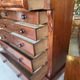 English style mahogany chest of drawers with 6 drawers