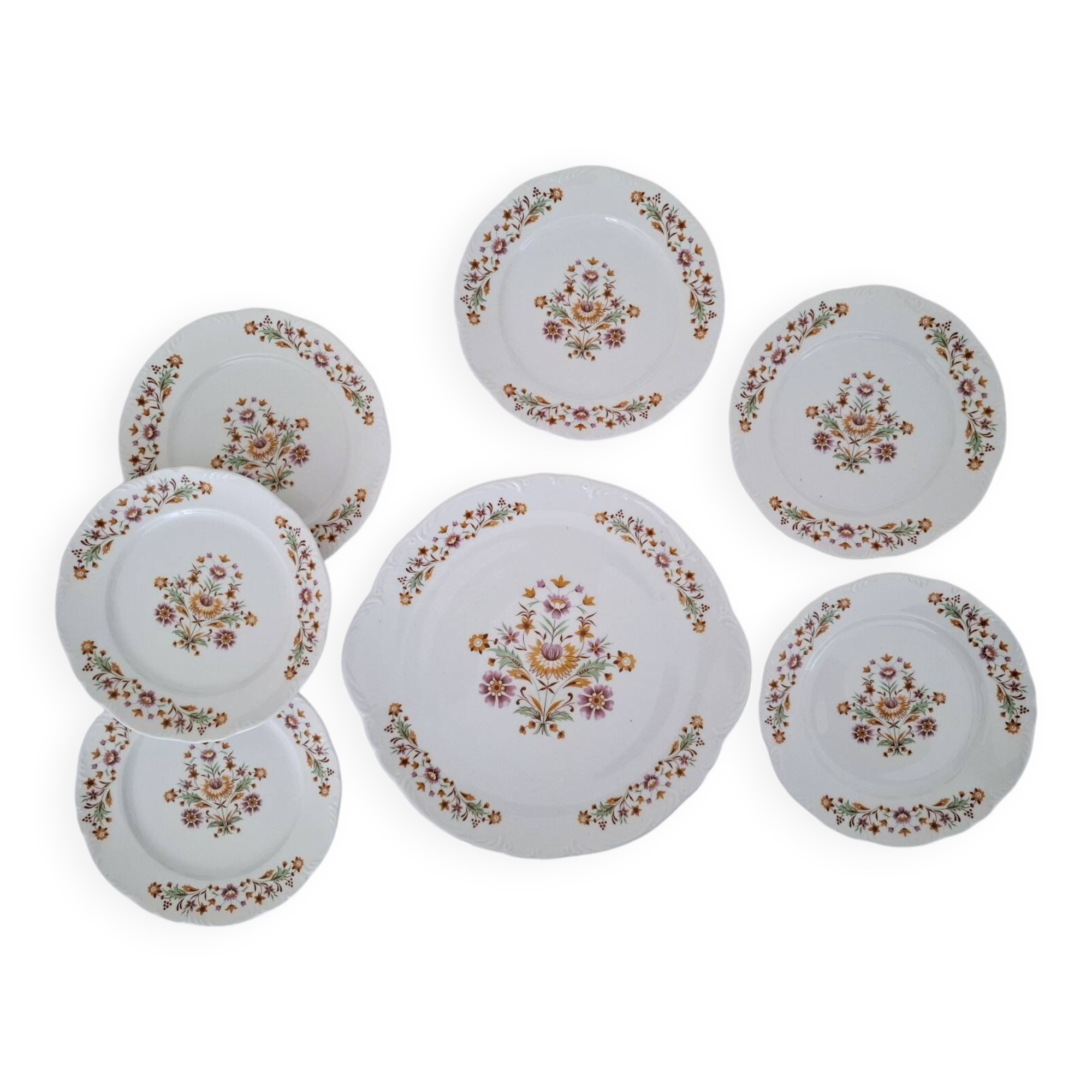 Un Service à Gâteau en Porcelaine du Berry P.L. France