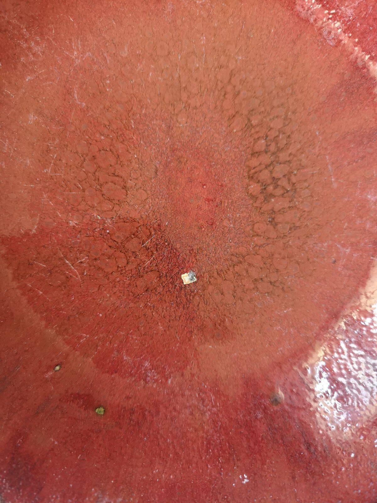 Enamelled terracotta pocket tray - Late 19th century