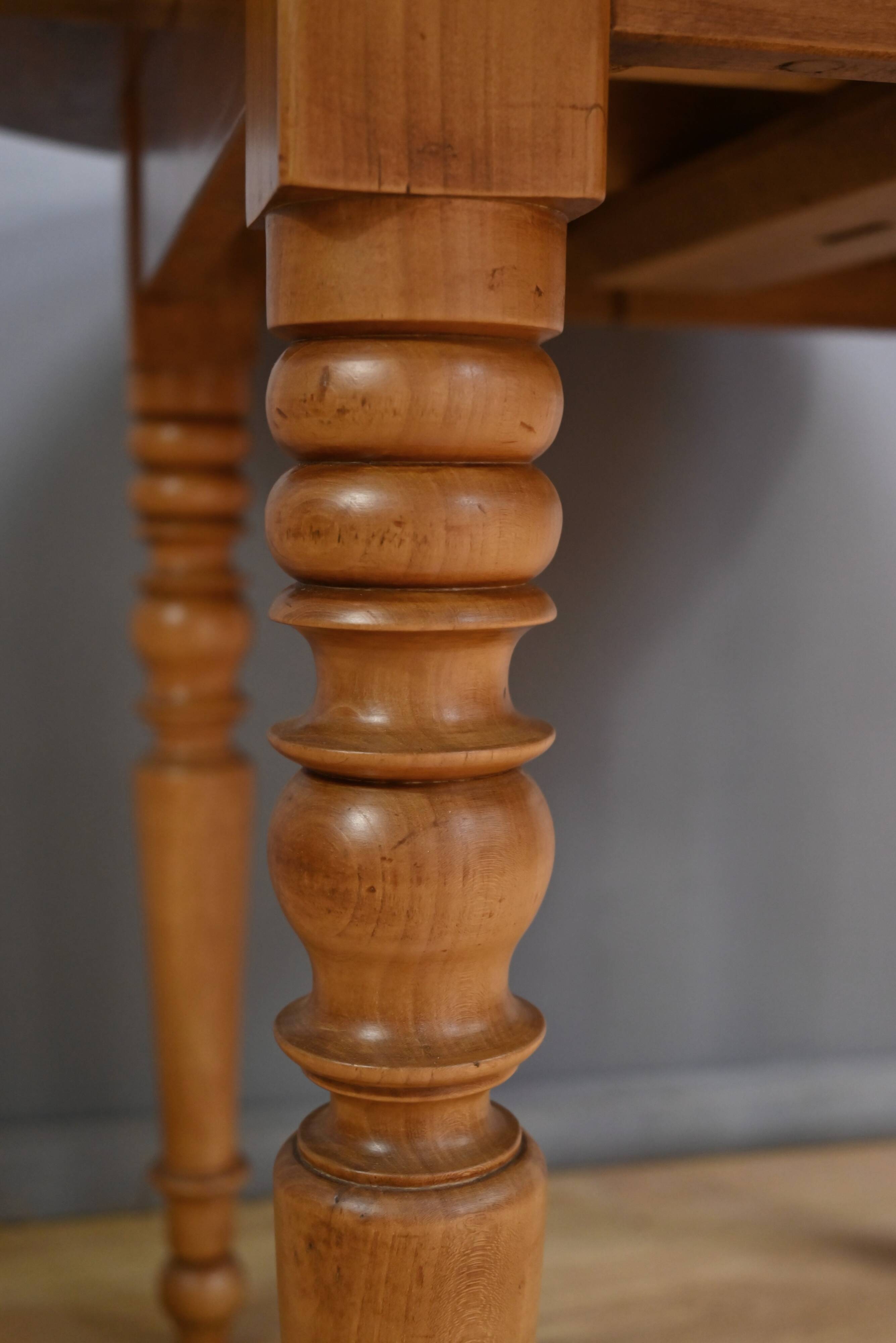 Cherrywood Extending Table, Louis-Philippe Style – 1900