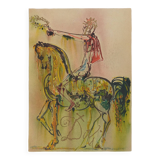 Salvador Dali: Horses, The Roman Knight, signed lithograph