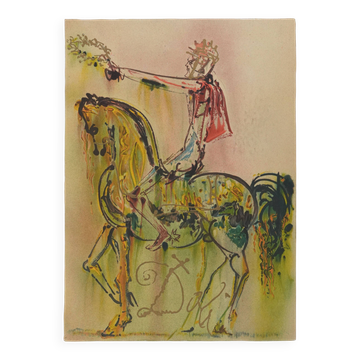 Salvador Dali: Horses, The Roman Knight, signed lithograph