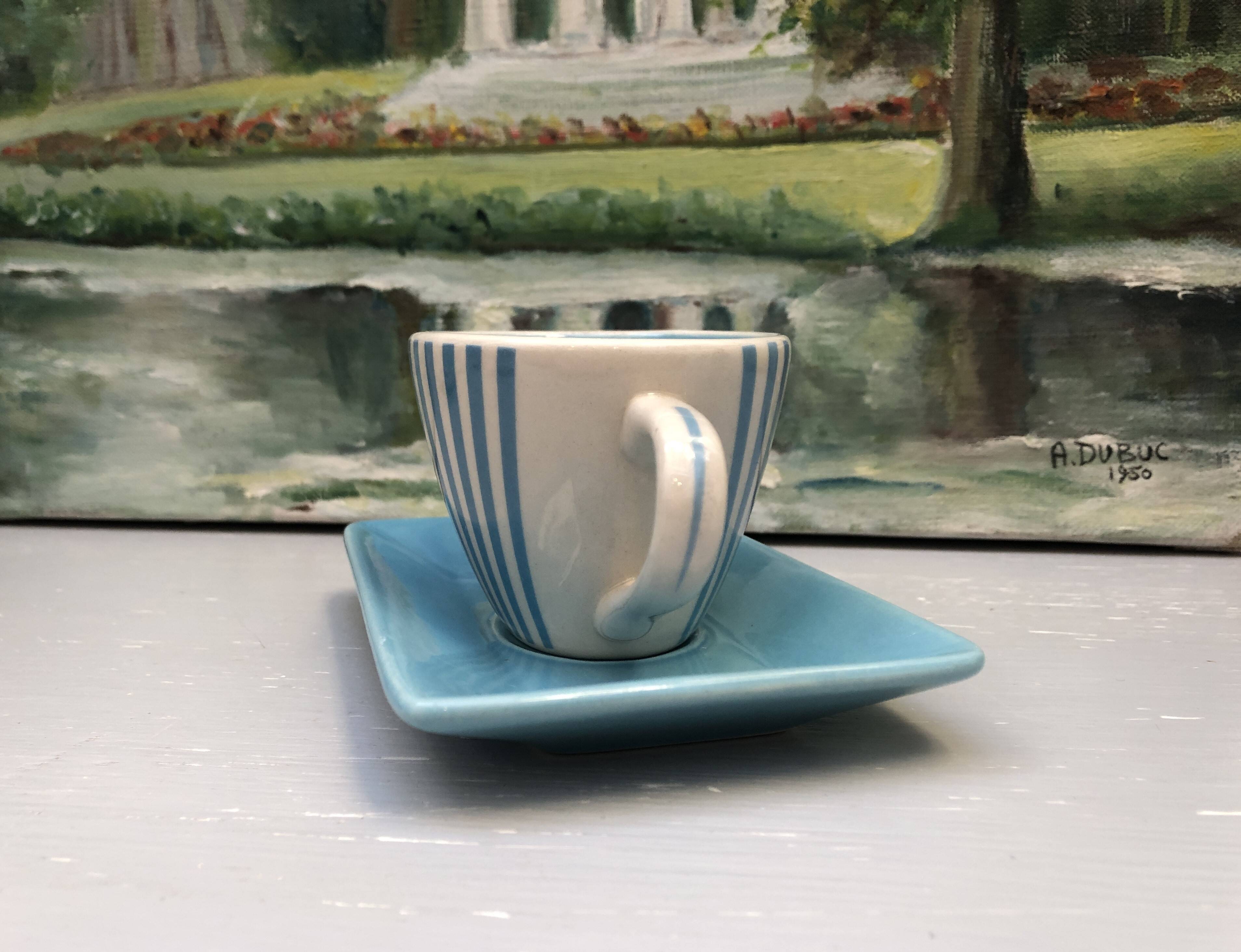 4 vintage ceramic coffee mugs edited by lbvyr circa