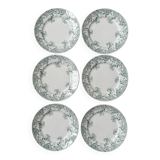 Set of 6 old flat plates Terre de Fer