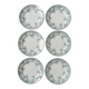 Set of 6 old Terre de Fer flat plates