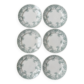Set of 6 old Terre de Fer flat plates