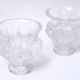 Pair of vases Lalique - Crystal Cast - Elisabeth - Period : XXth - Style : Art Deco