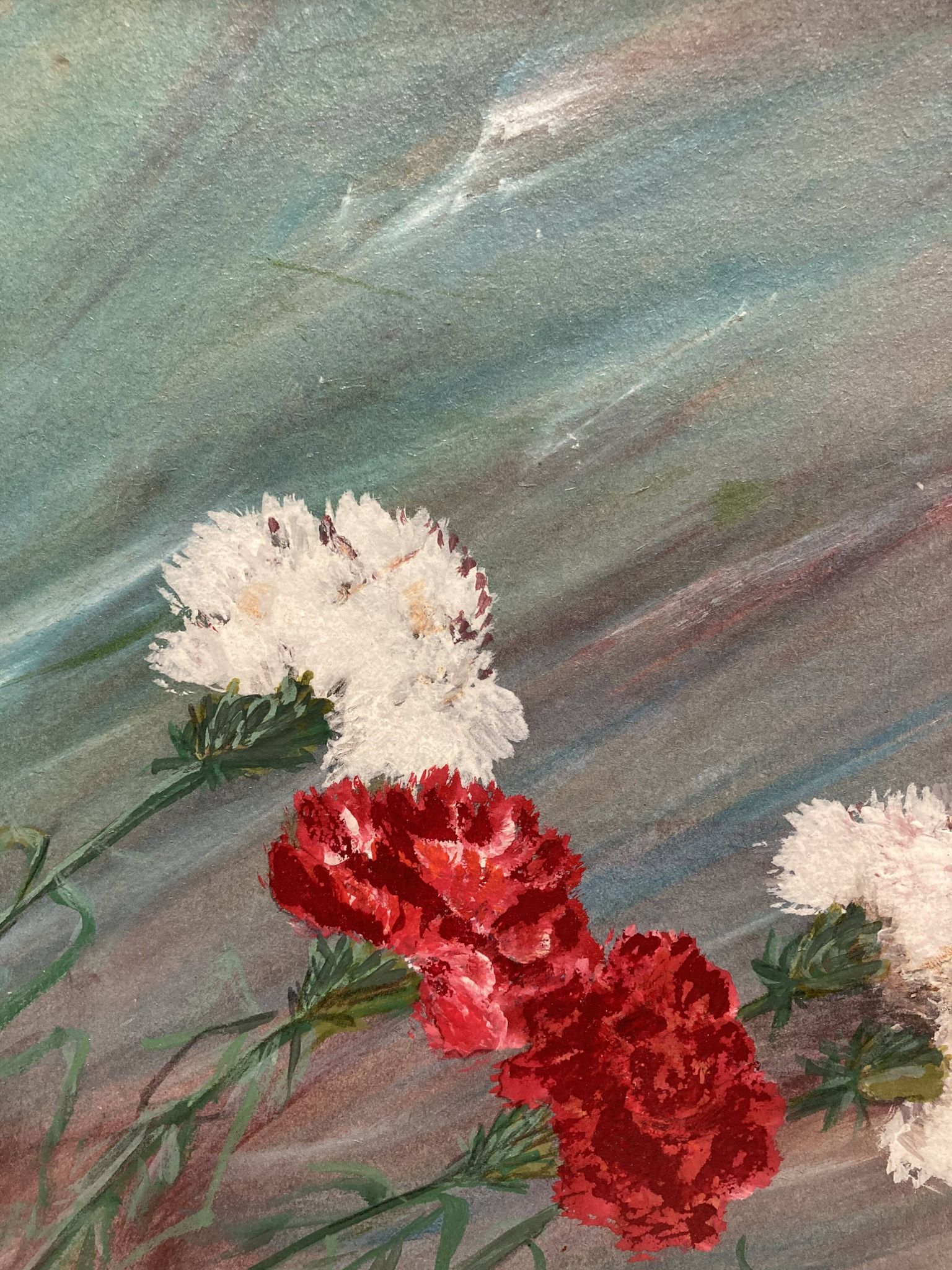 Peinture vintage aux oeillets