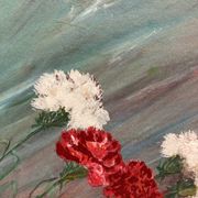 Peinture vintage aux oeillets