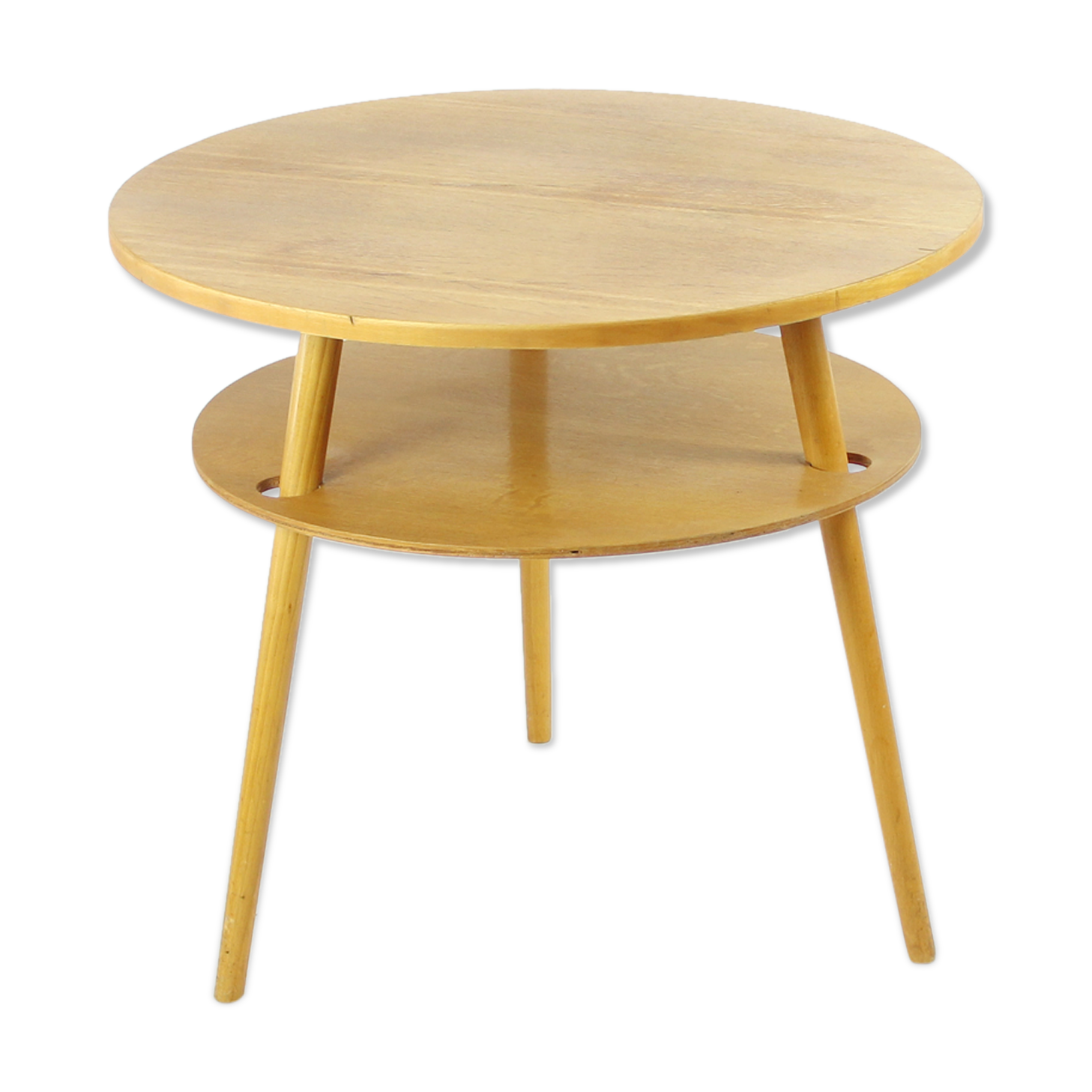 Table basse ronde Drovopodnik Holesov, circa 1960