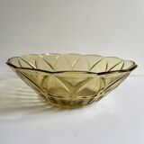 Yellow glass salad bowl