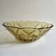 Yellow glass salad bowl