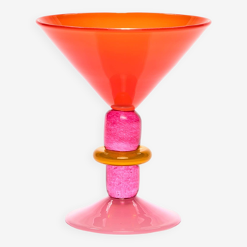 Miami Martini Glass in Red and Pink