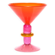 Verre à Martini Miami en Rouge et Rose