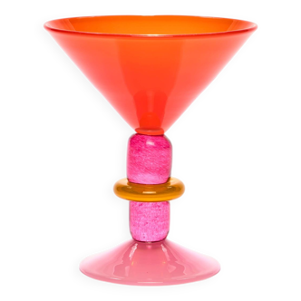 Miami Martini Glass in Red and Pink