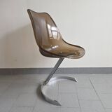 Set of 4 vintage Eurosteel chairs from the 1970s