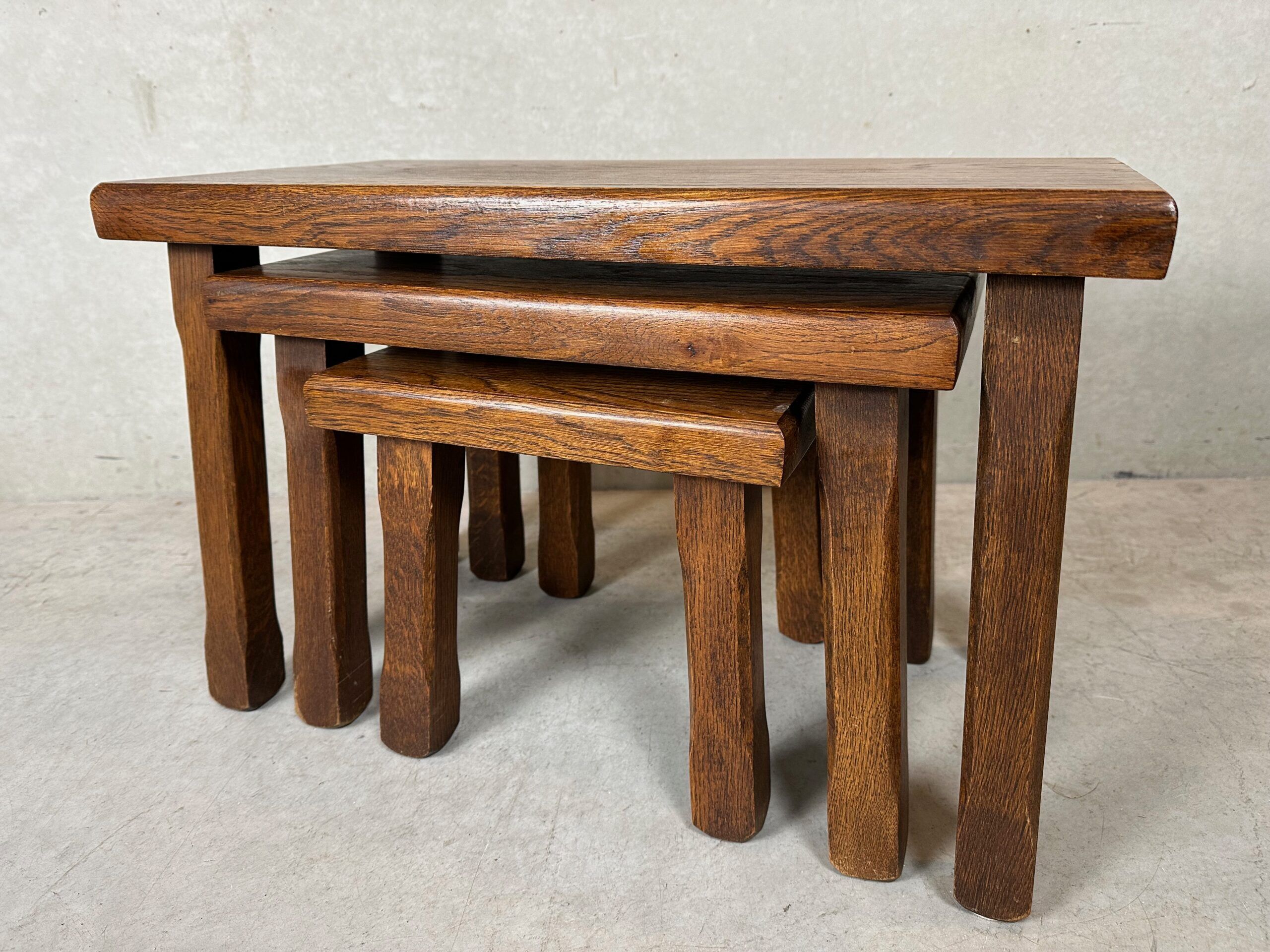 3x brutalist nesting tables