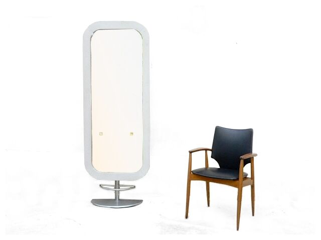 Miroir de coiffure professionnelle sur pied et mural vintage