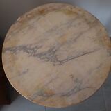 Louis XV style console in copper and pink marble 70s