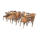 Lot de 20 chaises bistrot en bois courbé
