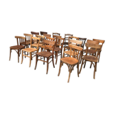 Lot de 20 chaises bistrot en bois courbé