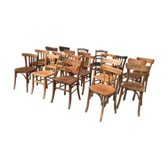 Set of 20 bentwood bistro chairs