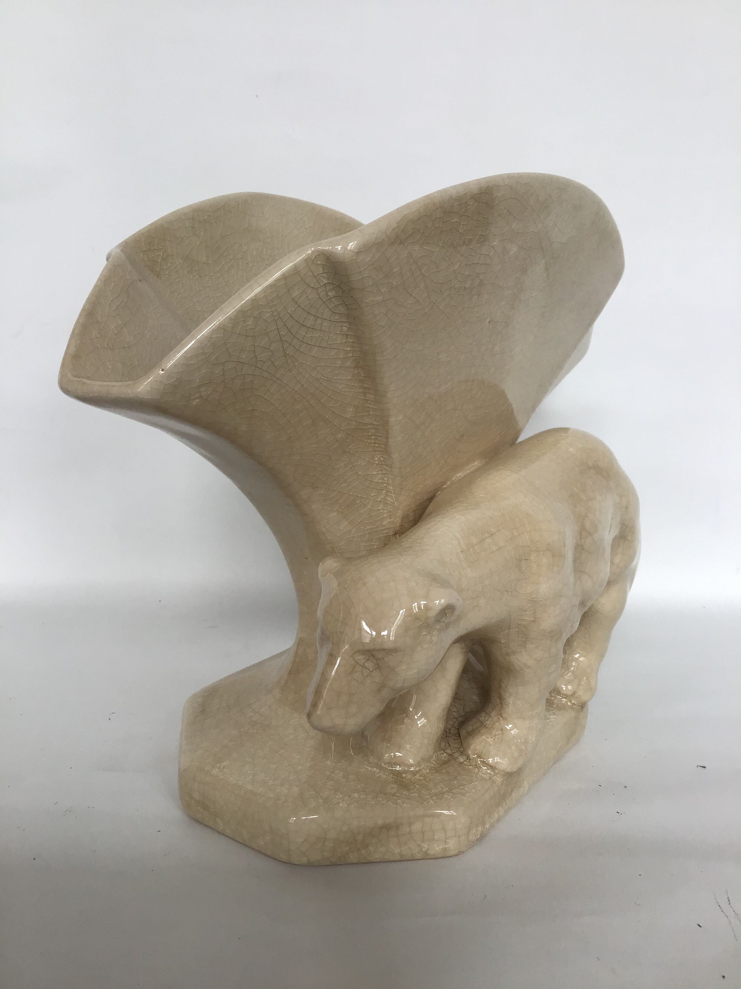 Art deco cracked vase