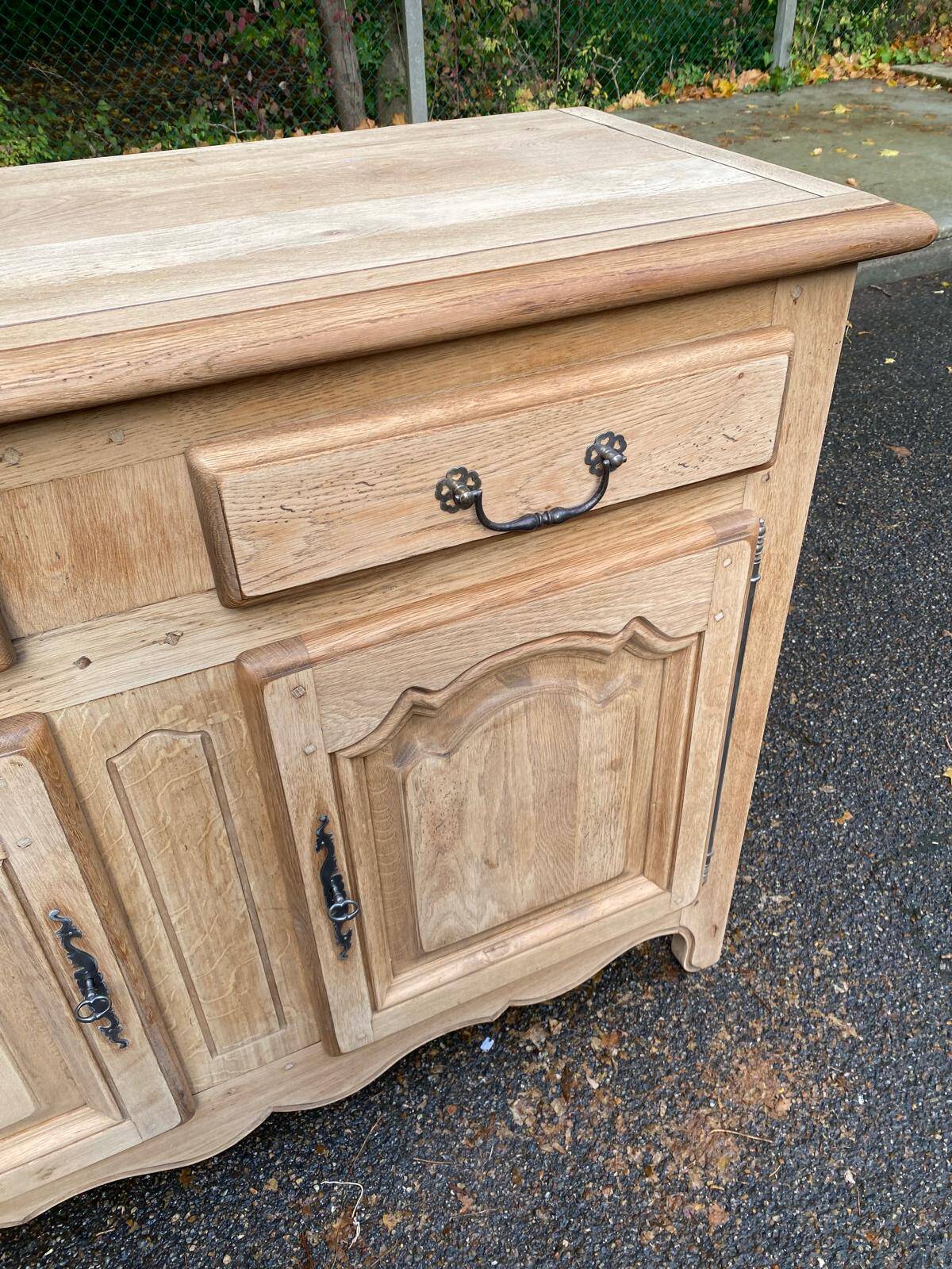 Renovated 19th century solid oak sideboard 140cm