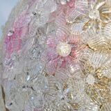 Amazing set of 2 Murano glass ceiling flower by Seguso for Venini