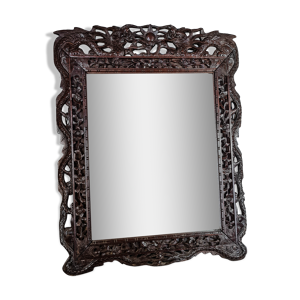 Ancien miroir cadre bois