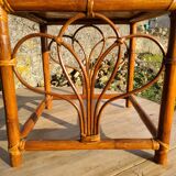 Vintage rattan sofa end