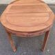 Table à manger ronde extensible décapé en bois massif brut chinois Ming 196