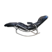 Black leather rocking chair, Banmüller