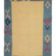 Large Yellow Kilim Rug, Gold Geometric Tribal Wool Carpet 300 x 202 cm