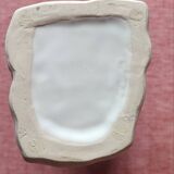 Large vase "Kami" style, matte white with crumpled paper effect.