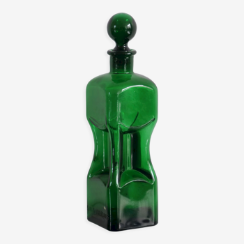 Carafe à décanter vintage Erven Lucas Bols en verre vert