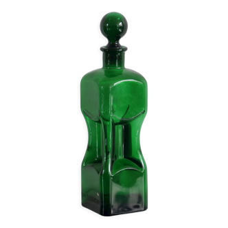 Carafe à décanter vintage Erven Lucas Bols en verre vert