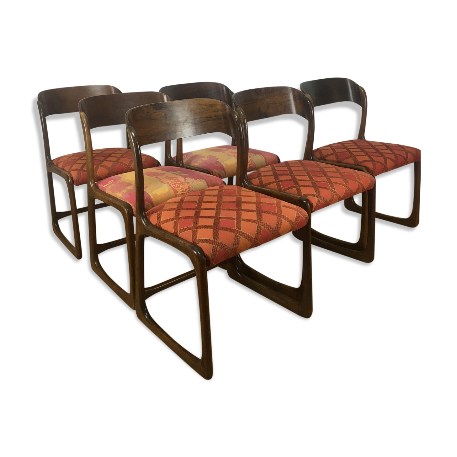 6 Baumann chairs sled rosewood