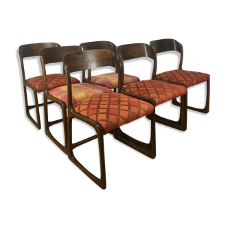 6 Baumann chairs sled rosewood