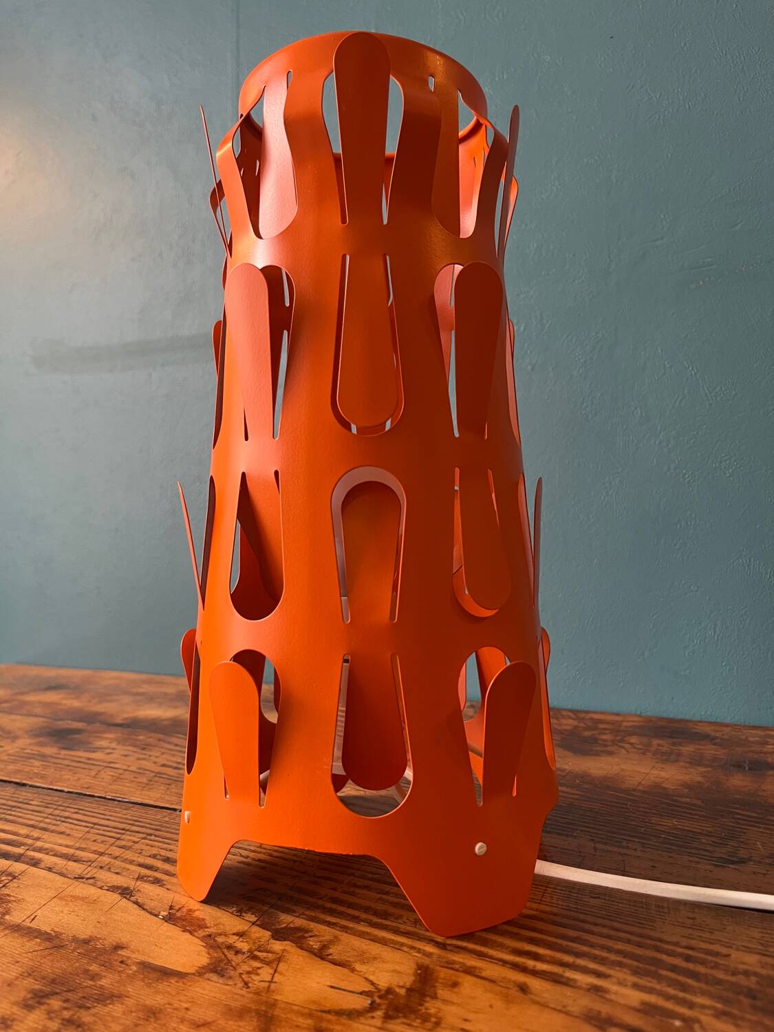 Ikea kajuta - table lamp with orange metal lampshade